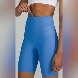 Lululemon Base Pace High-Rise Short 8", Ribbed Nulux, Blue Nile